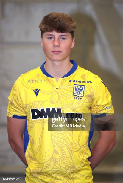 Rein Van Helden of STVV during the 2021 - 2022 season photo shoot of STVV on July 14, 2021 in Sint-Truiden, Belgium.