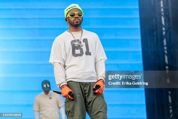 Kevin Abstract of Brockhampton performs during 2021 Lollapalooza at Grant Park on August 01, 2021 in Chicago, Illinois.