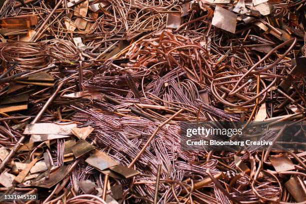 scrap metal recycling - copper stock pictures, royalty-free photos & images