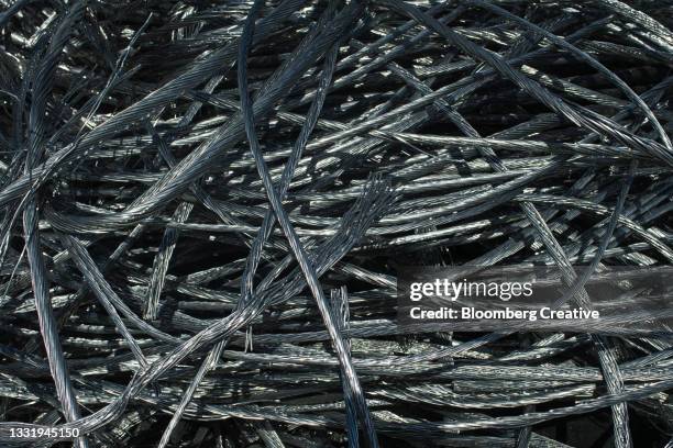 scrap metal recycling - internet cable stock pictures, royalty-free photos & images