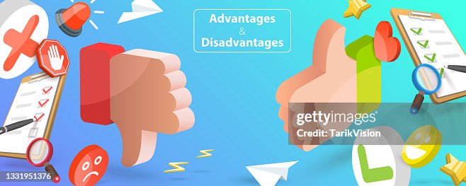 Limitations Visual 3d Vector Conceptual Illustration Of Advantages And Disadvantages High ...
