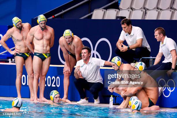 Rhys Howden of Australia, Blake Edwards of Australia, Nathan Power of Australia, Head Coach Elvis Fatovic of Australia, Dean Kontic of Australia,...