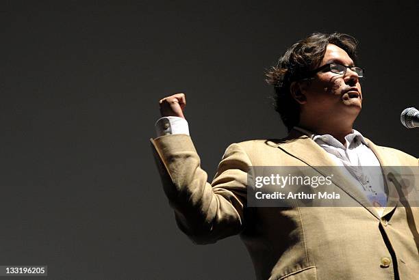 Programmer Jesse Wente speaks at the "Excited" premiere at the Ryerson Theatre during the 2009 Toronto International Film Festival on September 17,...