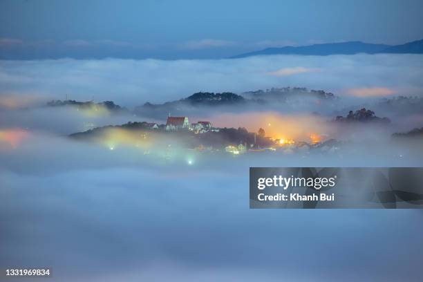 beauty oasis dreaming in the valley with magical of the fog at sunrise - movie awards arrivals stock pictures, royalty-free photos & images