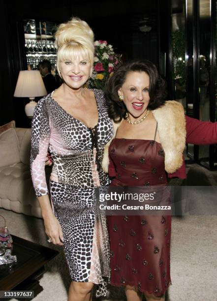 Ivana Trump and Nikki Haskell during Nikki Haskell Private Party - October 31, 2004 at Private Residence in Los Angeles, California, United States.