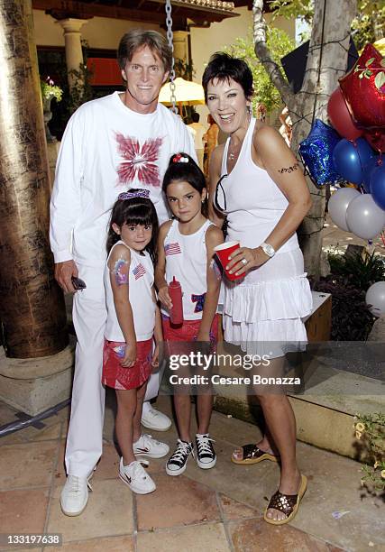 Bruce Jenner and wife Kris with daughters Kylie and Kendall