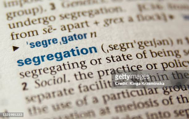 segregation, dictionary, close up - segregation stock pictures, royalty-free photos & images