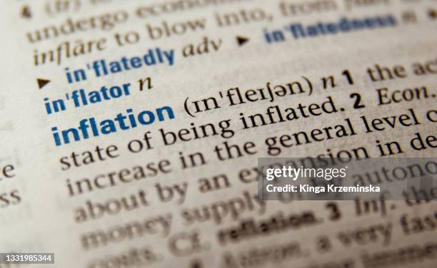 inflation, word, dictionary - inflation stock pictures, royalty-free photos & images