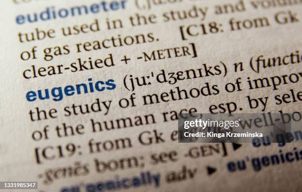 eugenics, word, dictionary - eugenics stockfoto's en -beelden