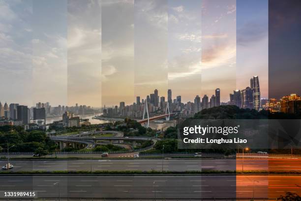 modern city skyline timeline - timeline stock pictures, royalty-free photos & images