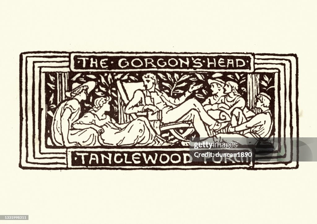 Telling the story of the Gorgon's Head, under Tanglewood Porch, Walter Crane, 19th Century