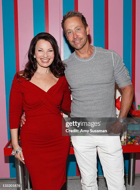 Actress Fran Drescher and Peter Marc Jacobson attend Fran Drescher new picture book celebration of "Being Wendy" at Dylan's Candy Bar on November 17,...