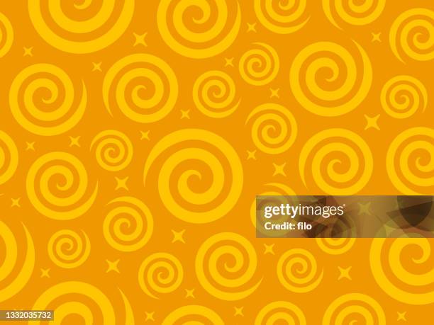 seamless summer swirls background pattern - dizzy stock illustrations