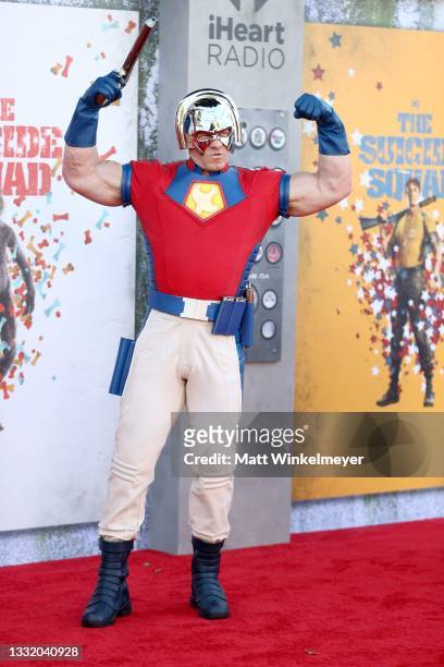 John Cena attends the Warner Bros. Premiere of "The Suicide Squad" at Regency Village Theatre on August 02, 2021 in Los Angeles, California.