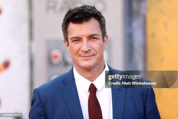 Nathan Fillion attends the Warner Bros. Premiere of "The Suicide Squad" at Regency Village Theatre on August 02, 2021 in Los Angeles, California.