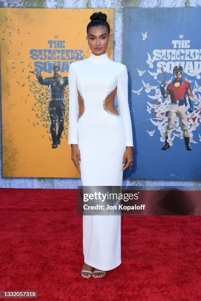 Kelly Gale attends the Warner Bros. Premiere of "The Suicide Squad" at Regency Village Theatre on August 02, 2021 in Los Angeles, California.