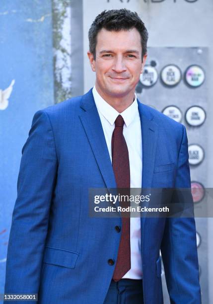 Nathan Fillion attends the Warner Bros. Premiere of "The Suicide Squad" at The Landmark Westwood on August 02, 2021 in Los Angeles, California.