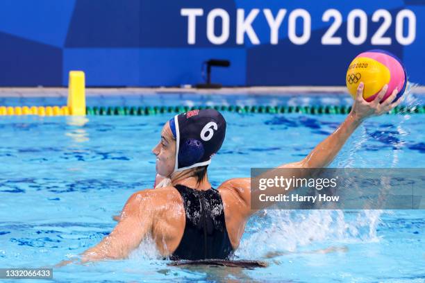 Margaret Steffens of Team United States on attack during the Women's Quarterfinal match between Canada and the United States on day eleven of the...