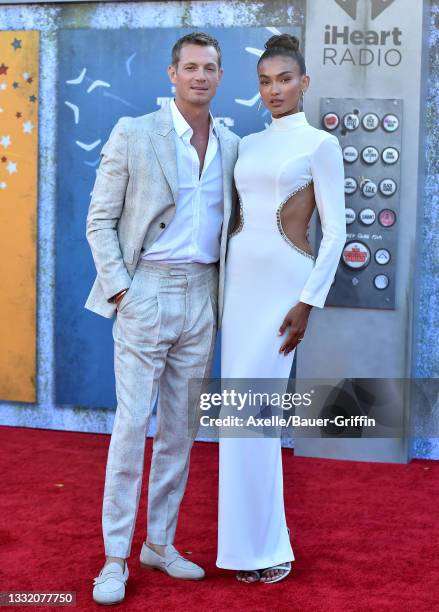 Joel Kinnaman and Kelly Gale attend Warner Bros. Premiere of "The Suicide Squad" at The Landmark Westwood on August 02, 2021 in Los Angeles,...