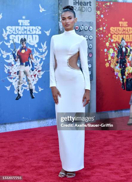 Kelly Gale attends Warner Bros. Premiere of "The Suicide Squad" at The Landmark Westwood on August 02, 2021 in Los Angeles, California.