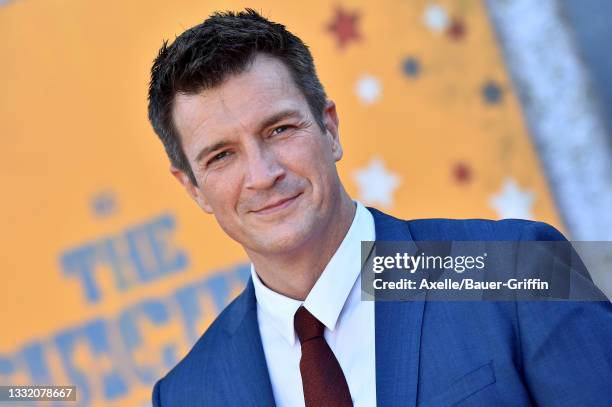 Nathan Fillion attends Warner Bros. Premiere of "The Suicide Squad" at The Landmark Westwood on August 02, 2021 in Los Angeles, California.