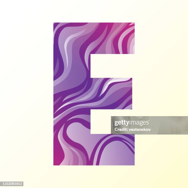 abstract gradation wave pattern alphabets vector illustration - gradation stock illustrations