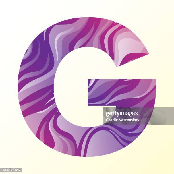 abstract gradation wave pattern alphabets vector illustration - gradation stock illustrations