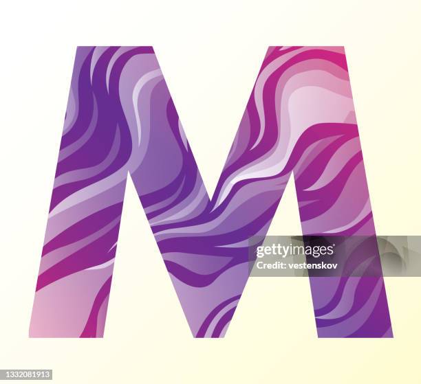abstract gradation wave pattern alphabets vector illustration - gradation stock illustrations