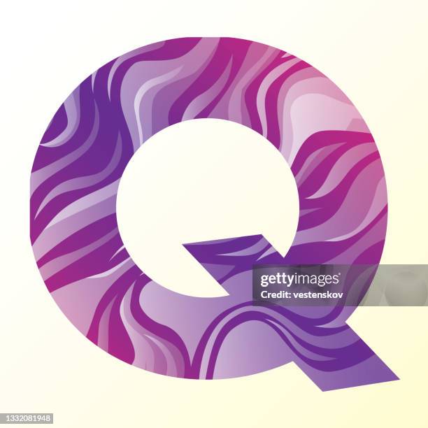 abstract gradation wave pattern alphabets vector illustration - gradation stock illustrations