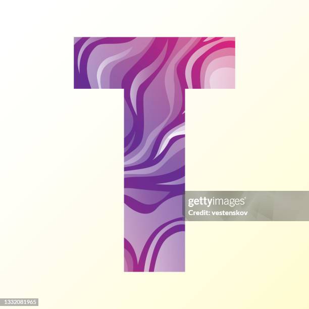 abstract gradation wave pattern alphabets vector illustration - gradation stock illustrations