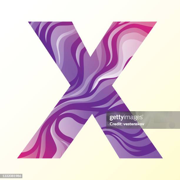 abstract gradation wave pattern alphabets vector illustration - gradation stock illustrations