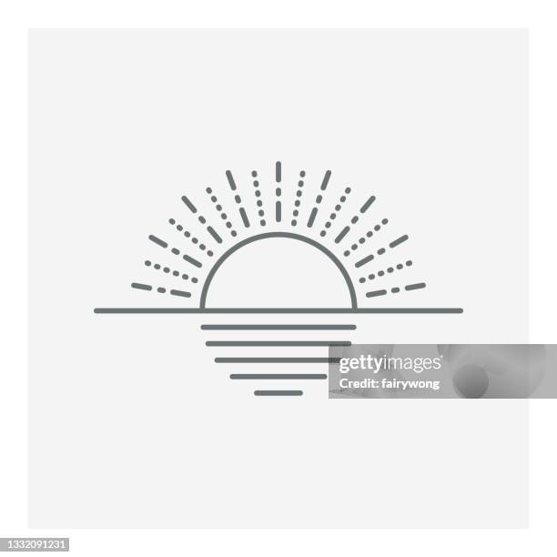 sun icon - spark logo stock illustrations