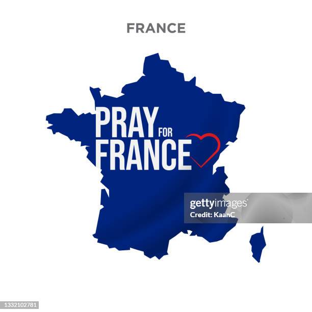 pray for france vector illustration. france map vector illustration - extreme weather map stock illustrations