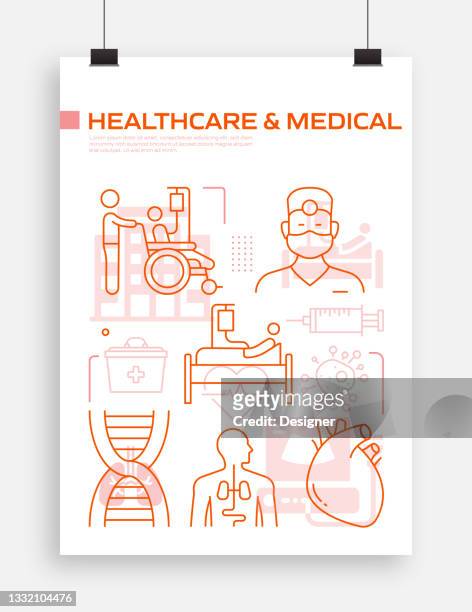 healthcare and medical related modern line style vector illustration - operating room stock illustrations