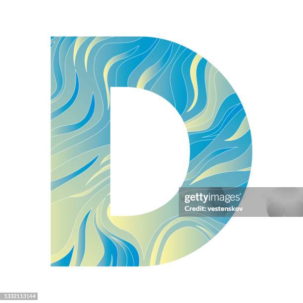 abstract gradation wave pattern alphabets vector illustration - gradation stock illustrations