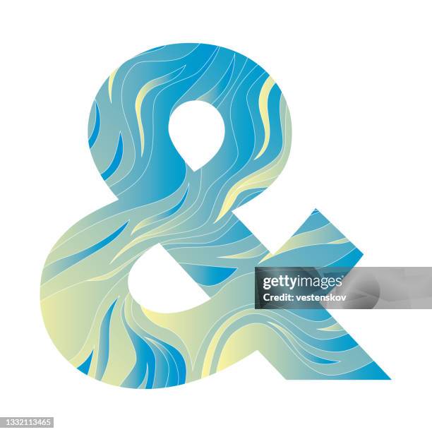 abstract gradation wave pattern alphabets vector illustration - gradation stock illustrations