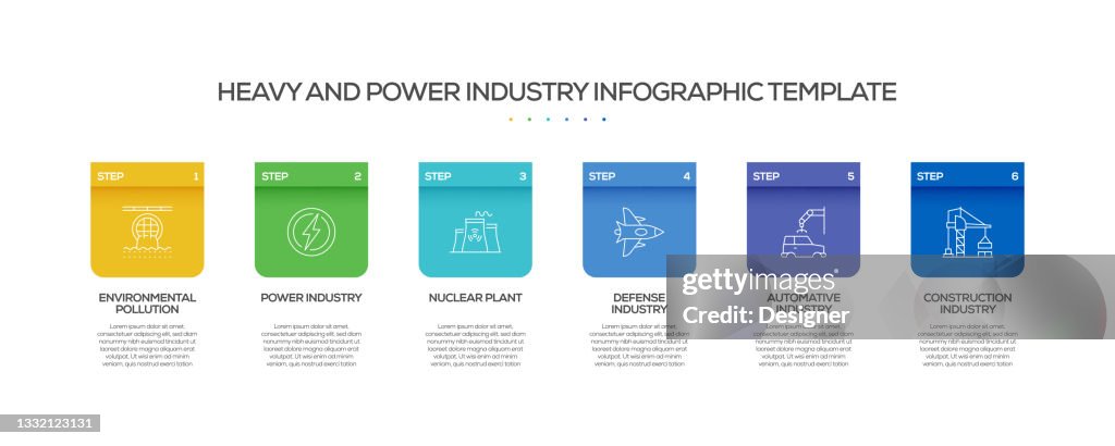 Heavy And Power Industry Related Process Infographic Template Process ...