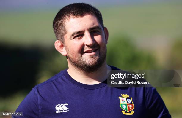 Wyn Jones of British & Irish Lions looks on during a training session at Hermanus High School on August 03, 2021 in Hermanus, South Africa.