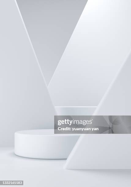 3d rendering product background - cilindro formas geométricas imagens e fotografias de stock