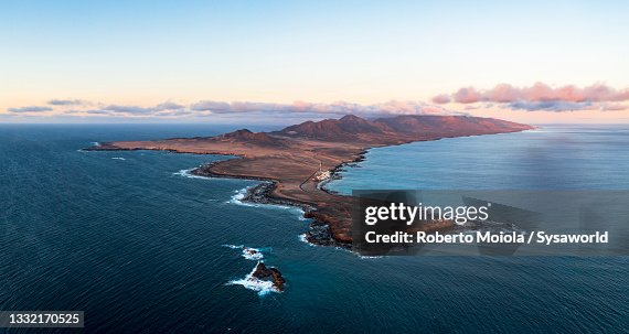 Aerial view of Punta Jandia, Atlantic Ocean, Fuerteventura Aerial view of Punta Jandia, Atlantic Ocean, Fuerteventura