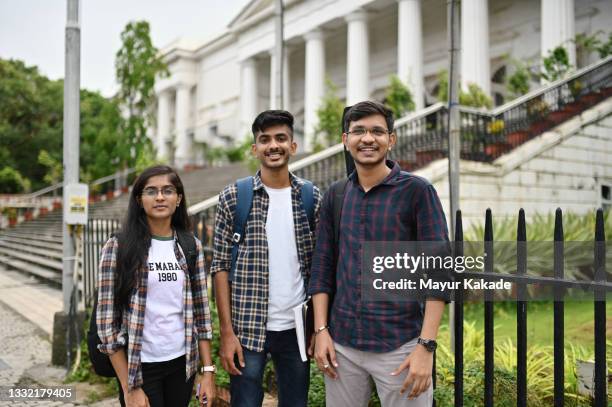 portrait of university students in the campus - indian boy portrait stock pictures, royalty-free photos & images