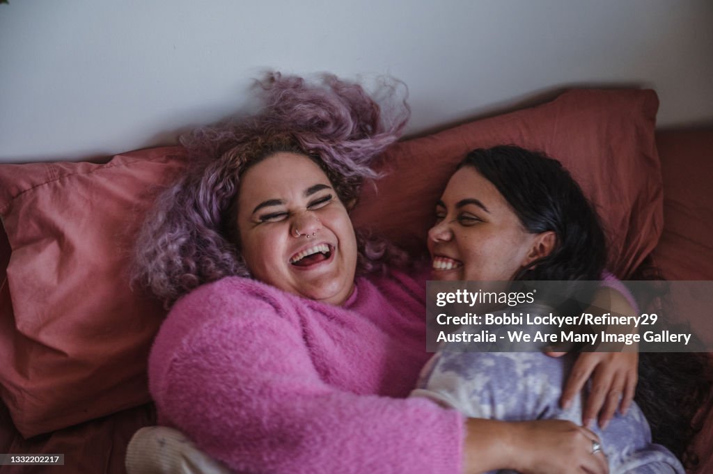 Young couple sharing a joke