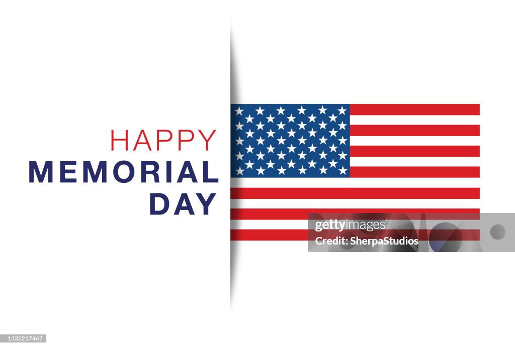 Memorial Day. Honor Veterans. Summer. Thank You Veterans. Vector Illustration.