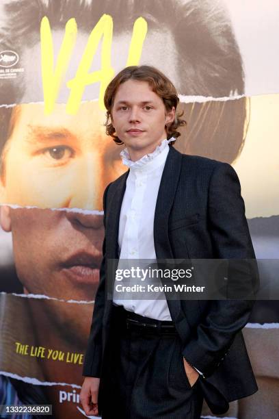 Jack Kilmer attends the Premiere of Amazon Studios' "VAL" at DGA Theater Complex on August 03, 2021 in Los Angeles, California.