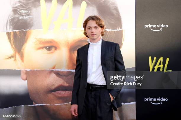 Jack Kilmer attends the Premiere of Amazon Studios' "VAL" at DGA Theater Complex on August 03, 2021 in Los Angeles, California.