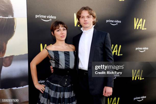 Mercedes Kilmer and Jack Kilmer attend the Premiere of Amazon Studios' "VAL" at DGA Theater Complex on August 03, 2021 in Los Angeles, California.