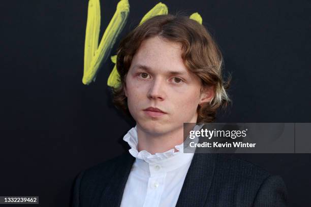 Jack Kilmer attends the Premiere of Amazon Studios' "VAL" at DGA Theater Complex on August 03, 2021 in Los Angeles, California.