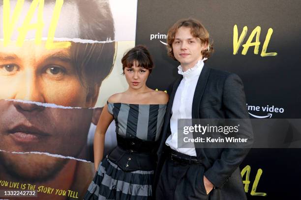 Mercedes Kilmer and Jack Kilmer attend the Premiere of Amazon Studios' "VAL" at DGA Theater Complex on August 03, 2021 in Los Angeles, California.