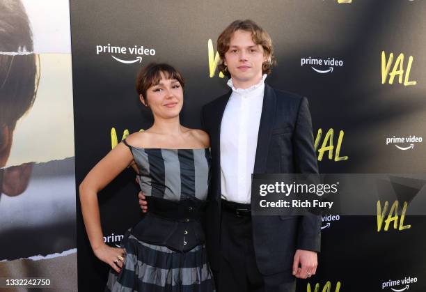 Mercedes Kilmer and Jack Kilmer attend the Premiere of Amazon Studios' "VAL" at DGA Theater Complex on August 03, 2021 in Los Angeles, California.