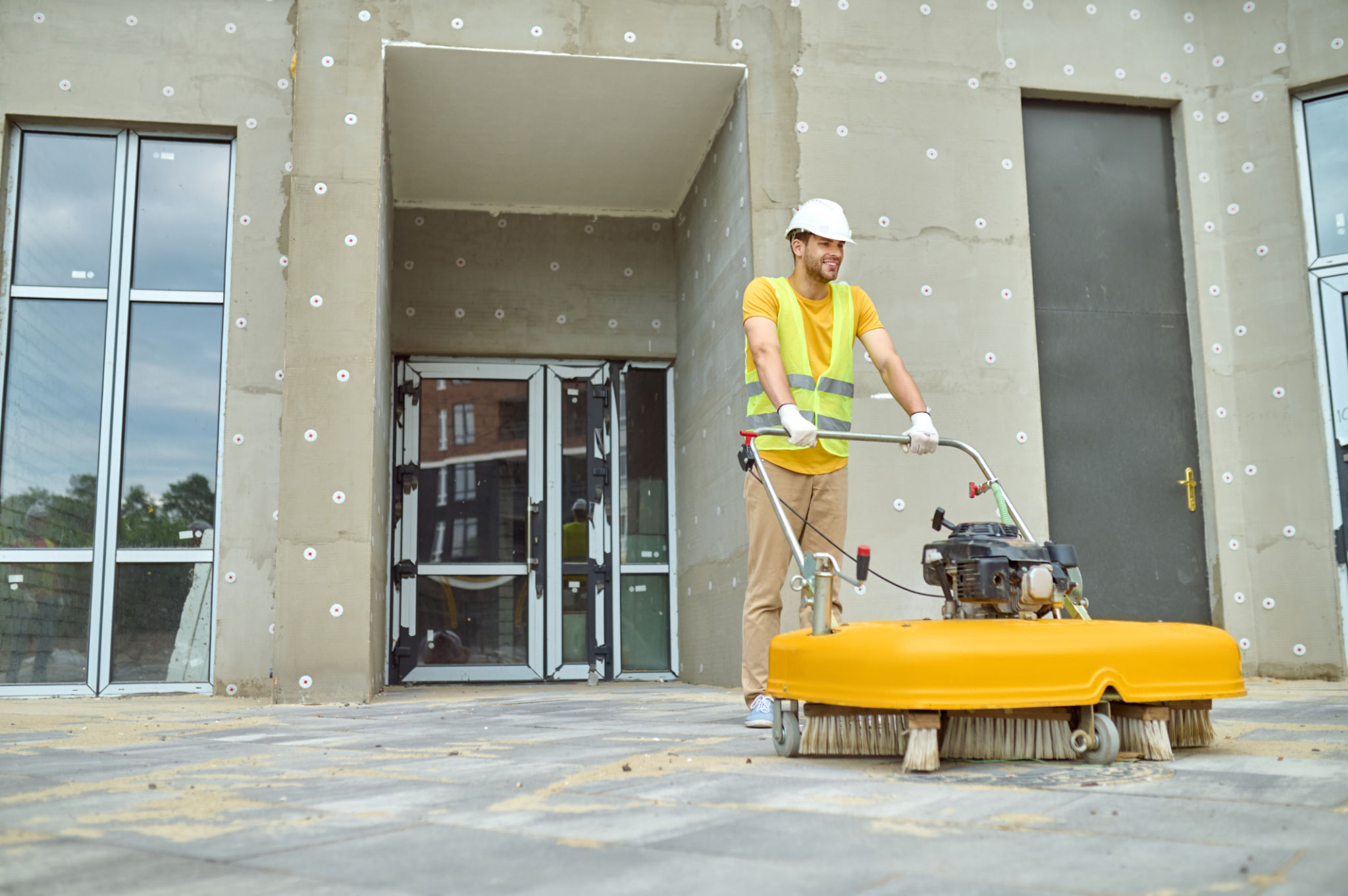 construction cleaning team